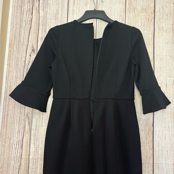 J.crew Womens Bell Sleeve Black Ponte sheath dress size 8 - Picture 5 of 12